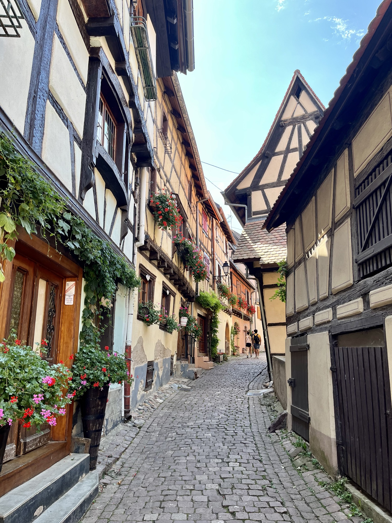 cobblestone streets in Eguisheim France