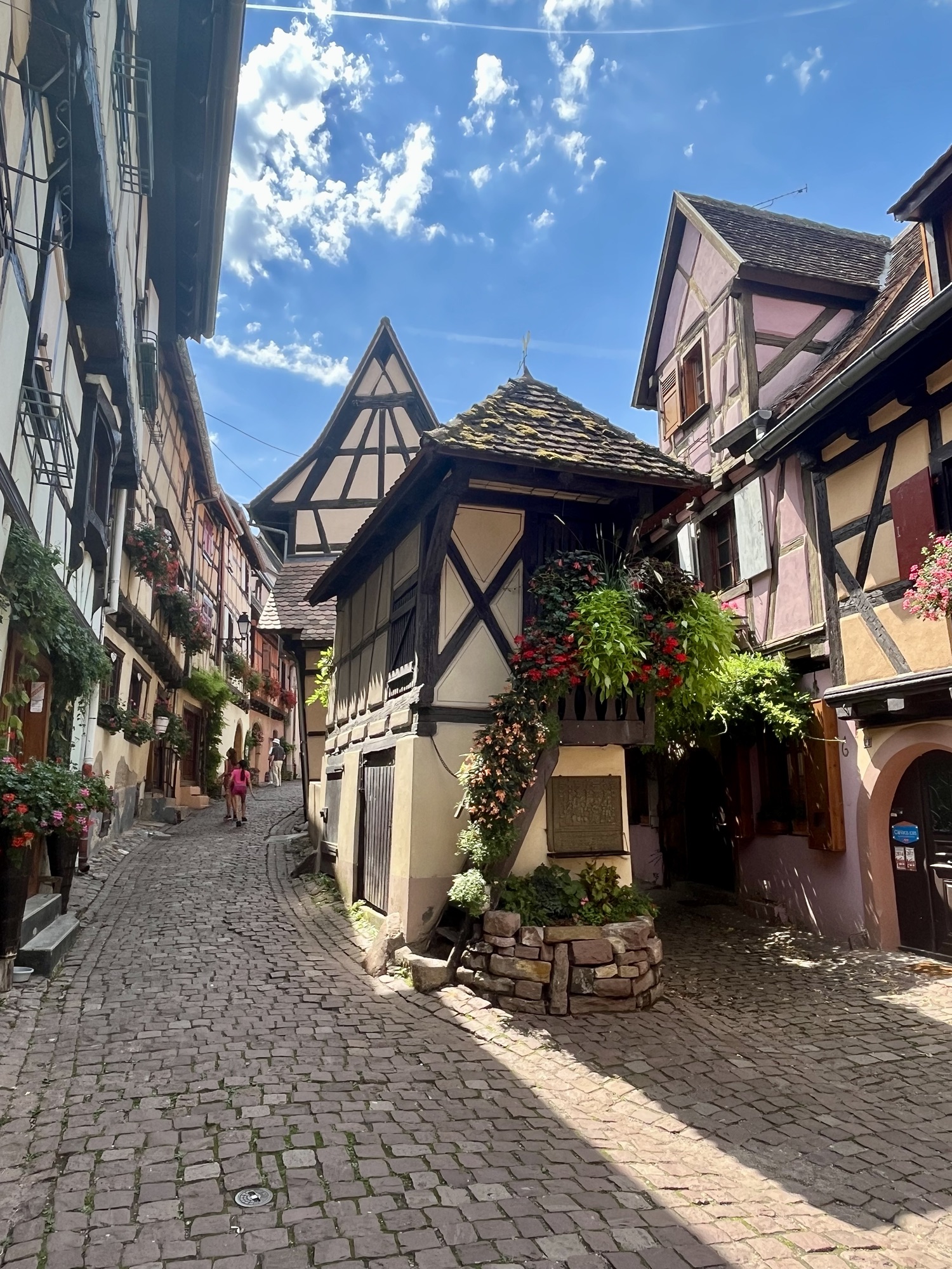 cobblestone streets in Eguisheim France