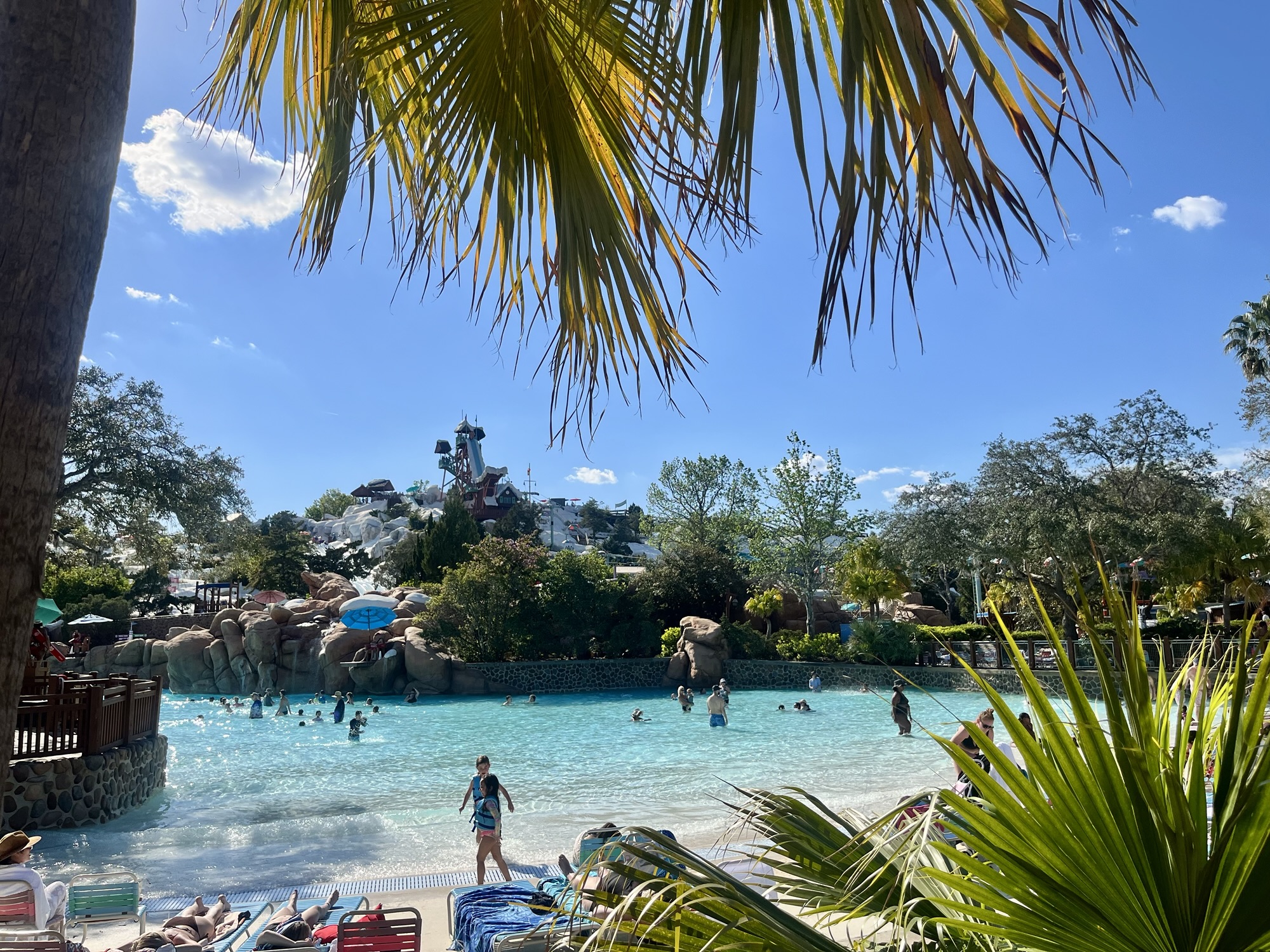 view of the wave pool at Disney's Blizzard Beach Water park at Disney World