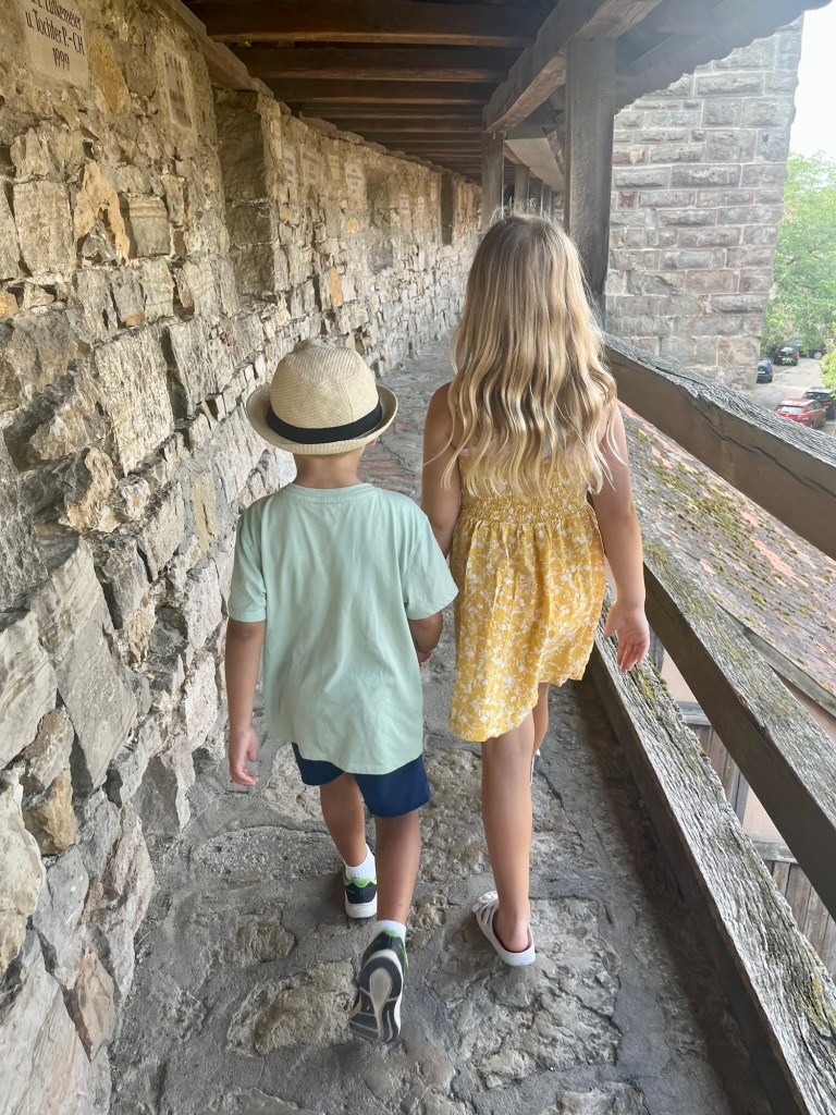 walking the fortifications at Rothenburg ob Der tauber