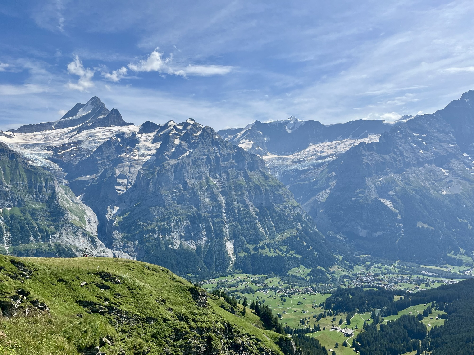 view of Grindelwald from above in First